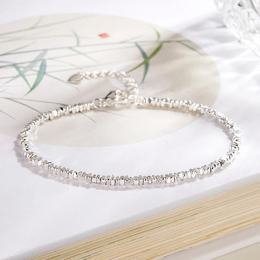 New 925 Silver Ankle Chain For Female Summer Creative Feet Jewelry Fashionable Exquisite and Daily Accessories KOFSAC