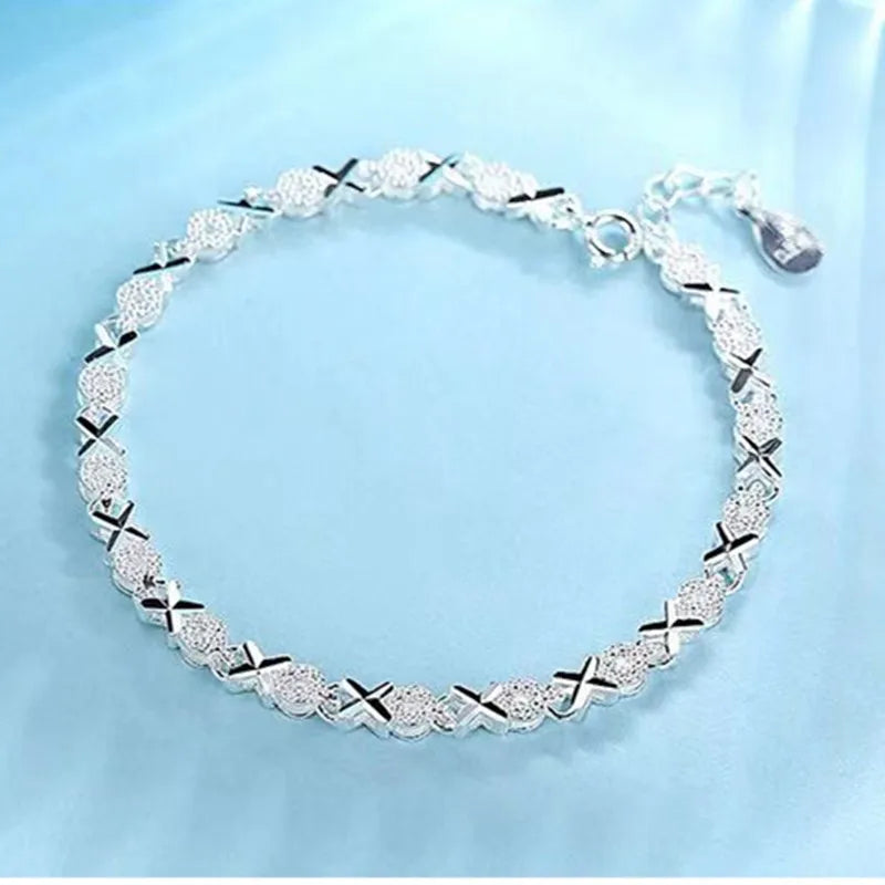 High Quality 925 Sterling Silver Fashion Multiple Styles Bracelet Chain For Women Fashion Wedding Party Beautiful Jewelry Gift